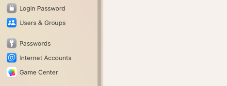 macOS System Settings showing the Internet Accounts option