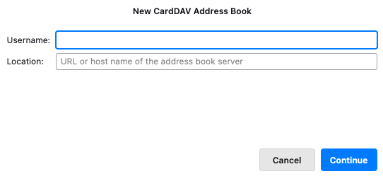 New CardDAV address book popup in Thunderbird