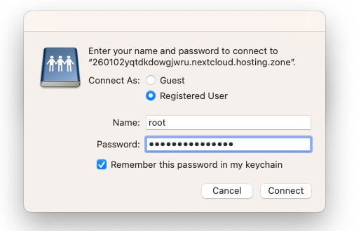 authenticate with your username and password