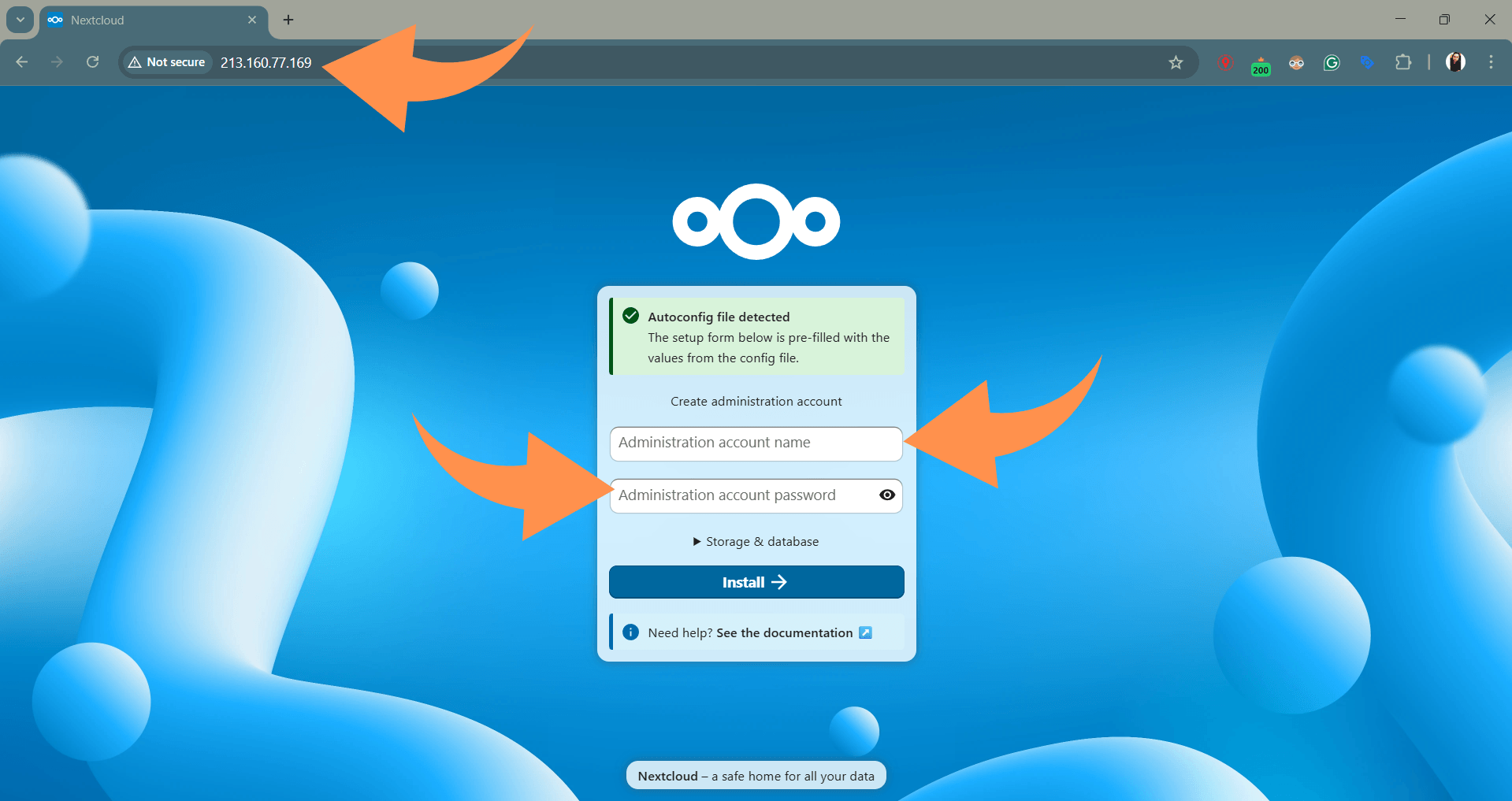 Access Nextcloud in Your Browser