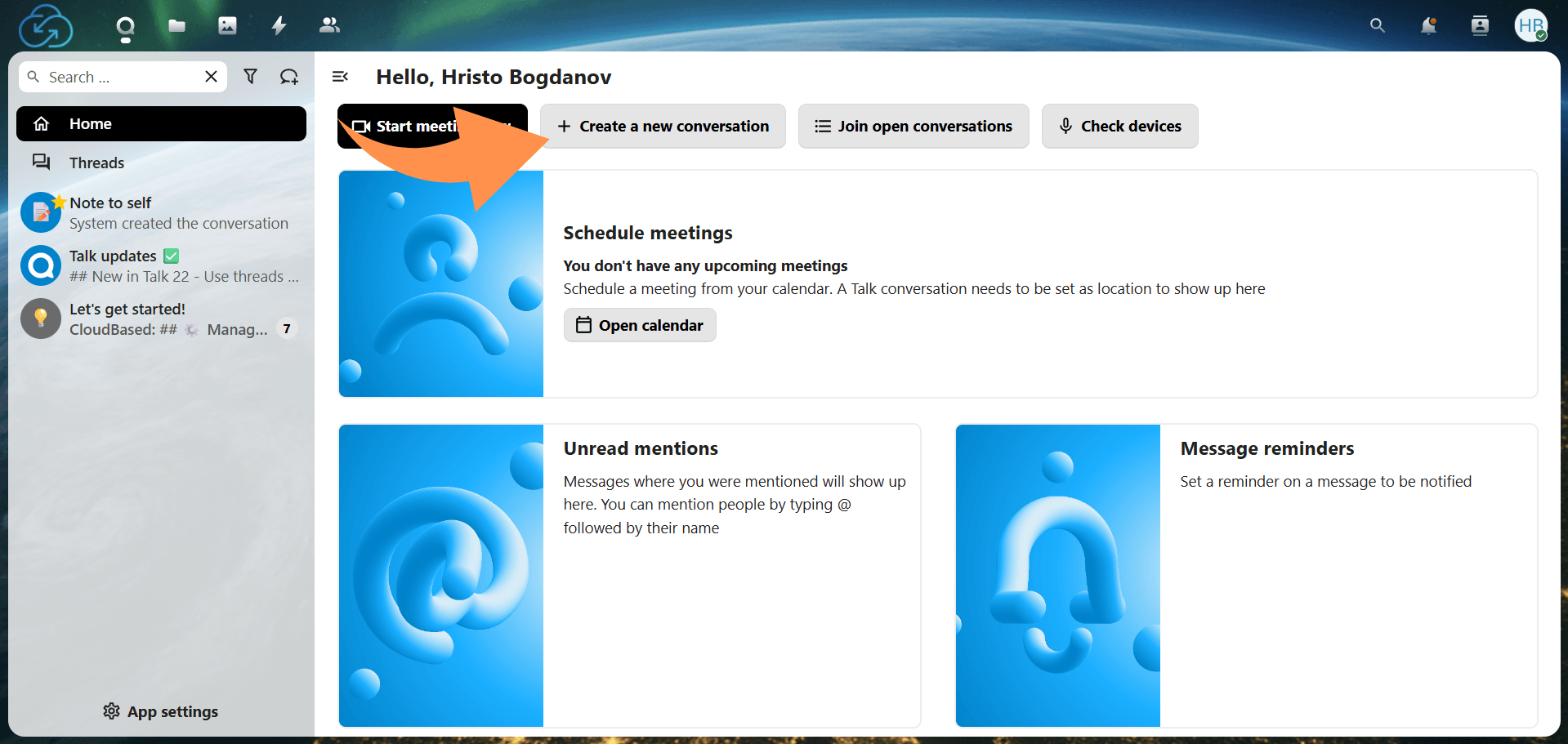 Create a new conversation