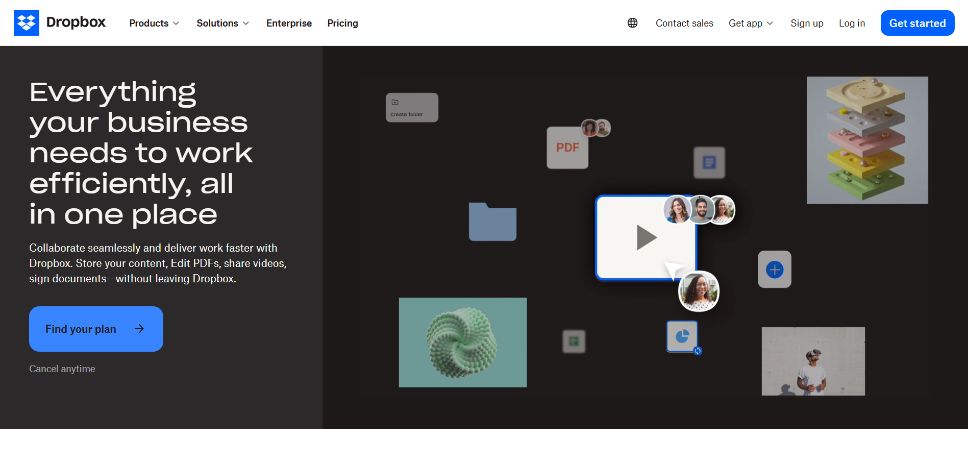 Dropbox Business is a cloud-based file storage and collaboration platform known for its simple user experience