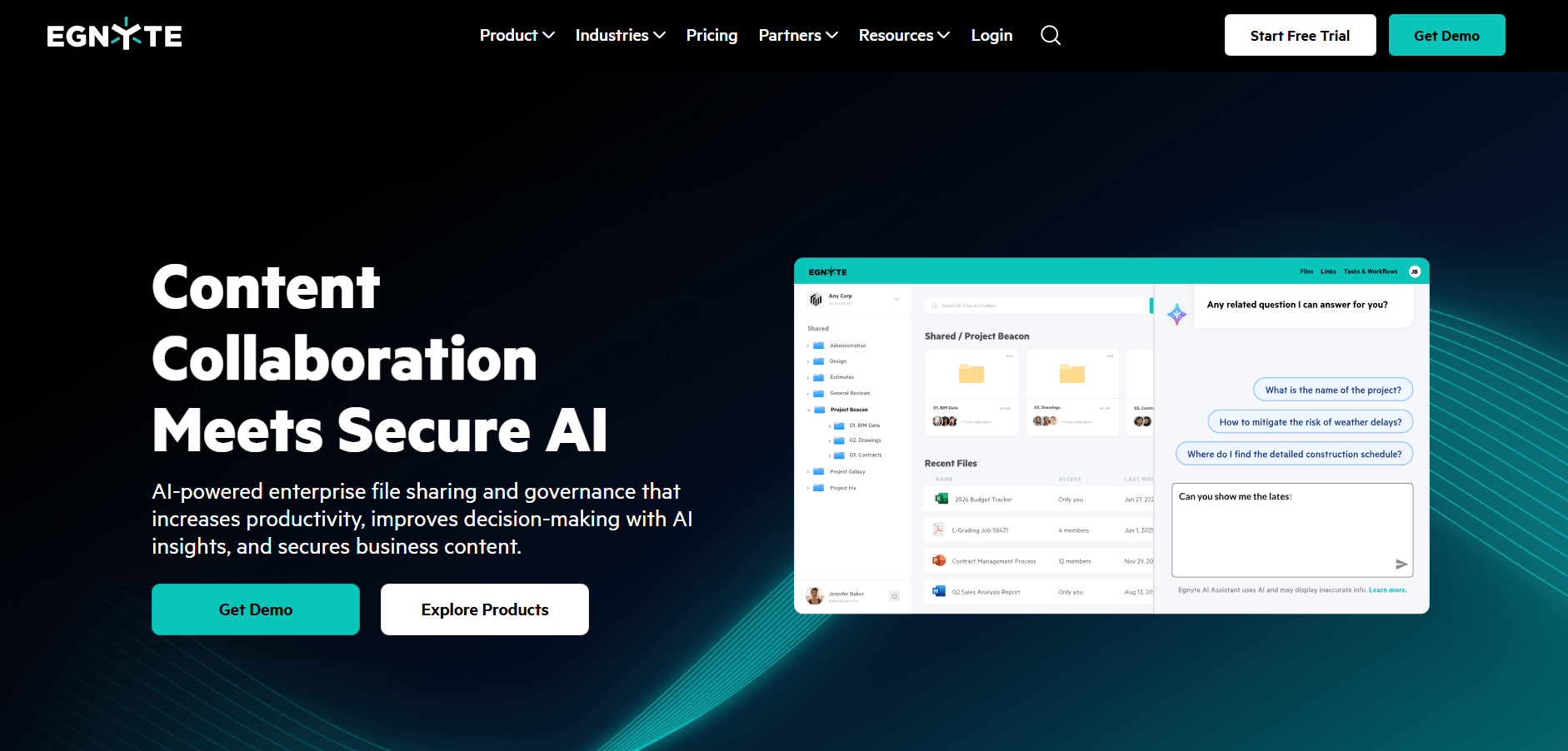 Egnyte is a content collaboration and governance platform