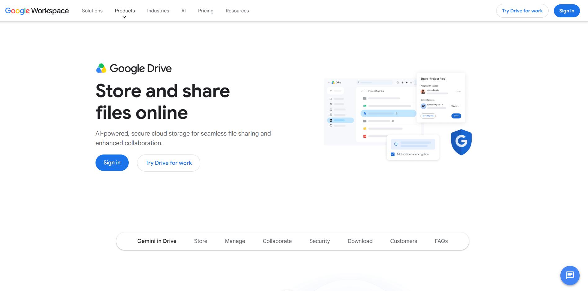 Google Drive is a cloud storage and file-sharing service