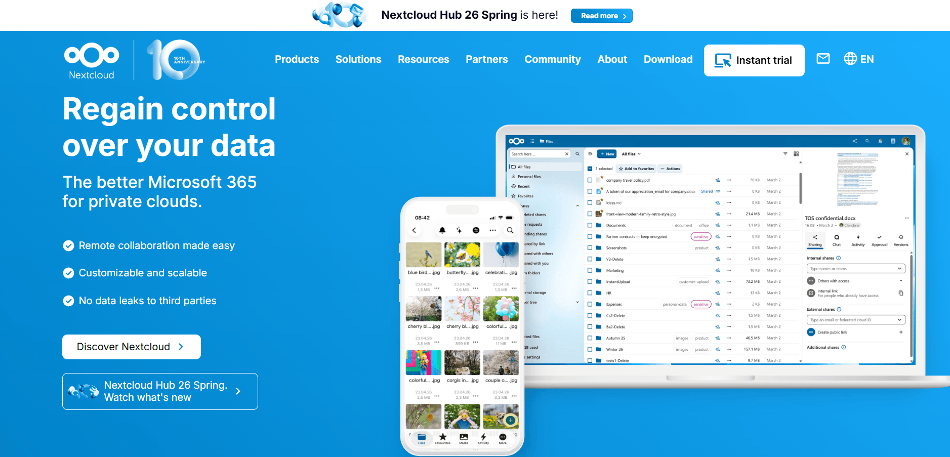 Nextcloud is an open-source platform that combines cloud storage with collaboration and productivity tools