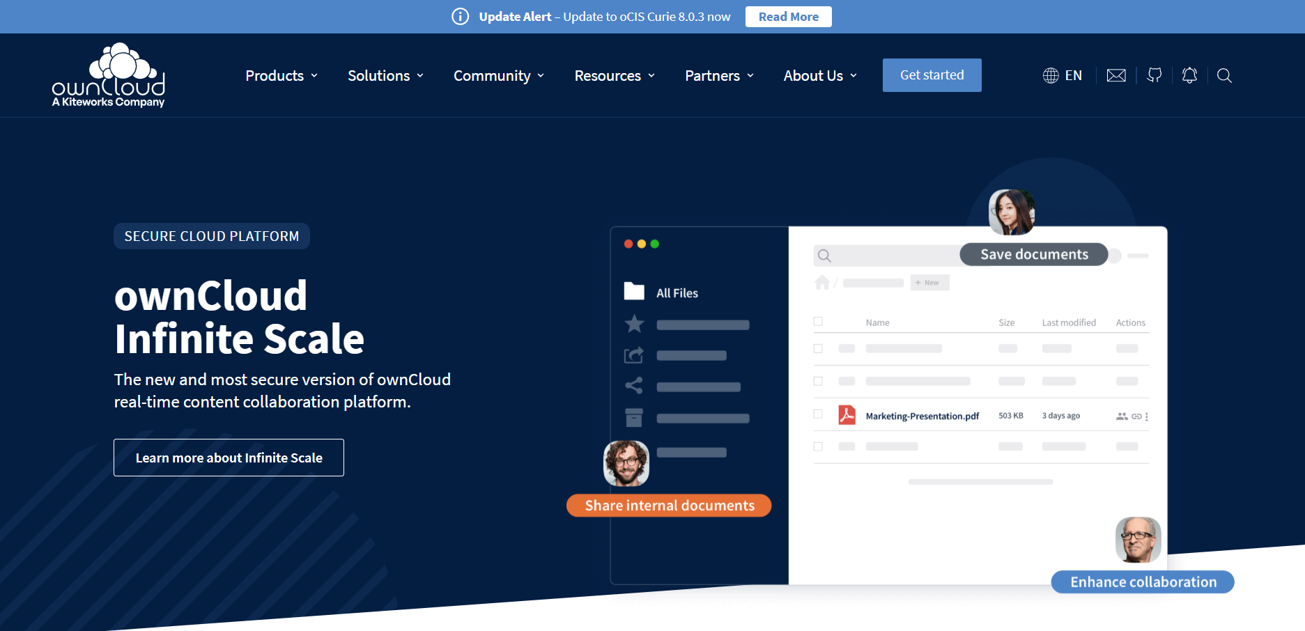 ownCloud is a self-hosted file-sharing and content collaboration platform