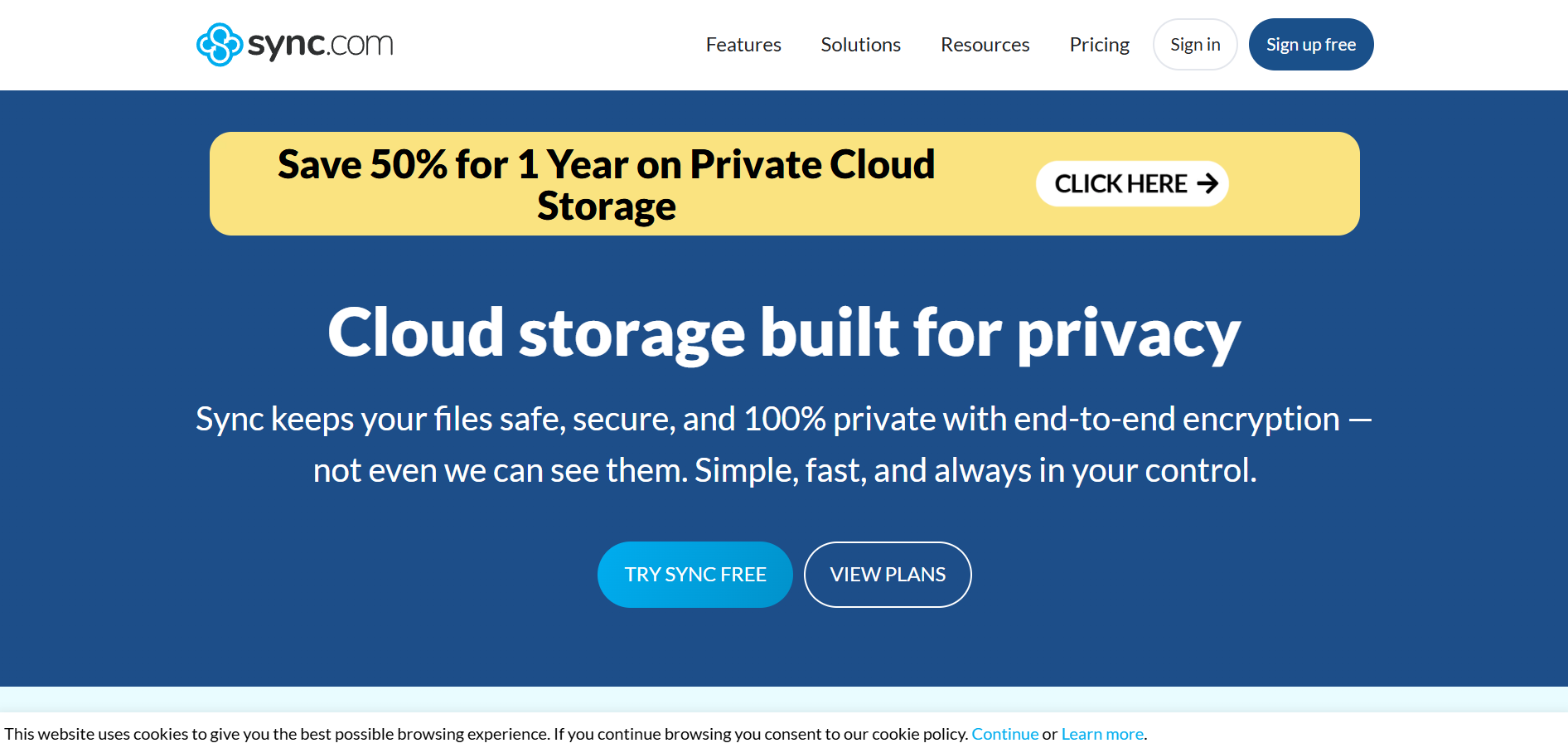 Sync.com is a cloud storage and file-sharing platform that focuses on privacy and security