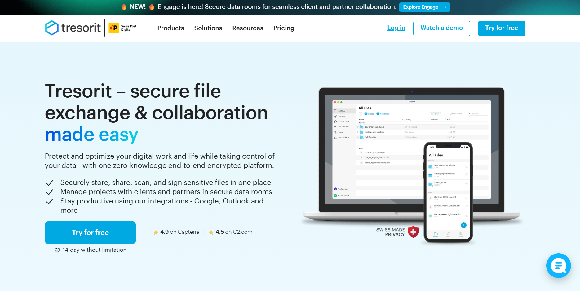 Tresorit is a cloud storage and file-sharing platform