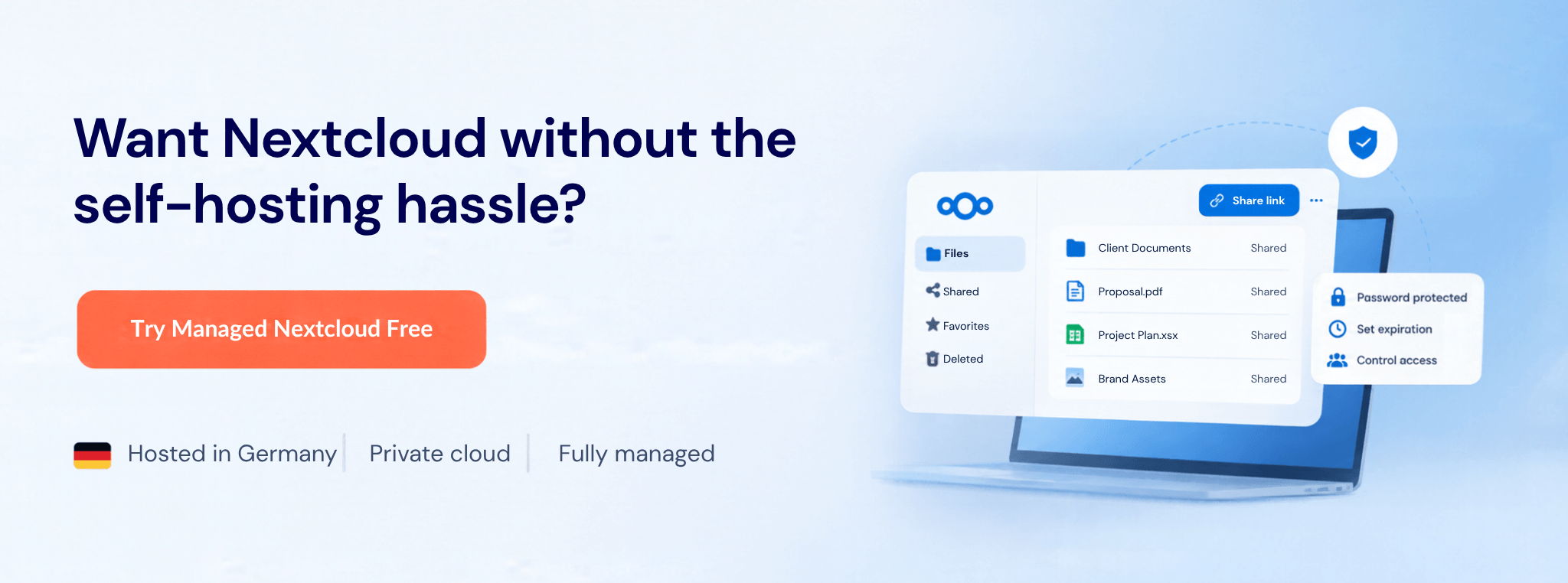 Try managed nextcloud for free