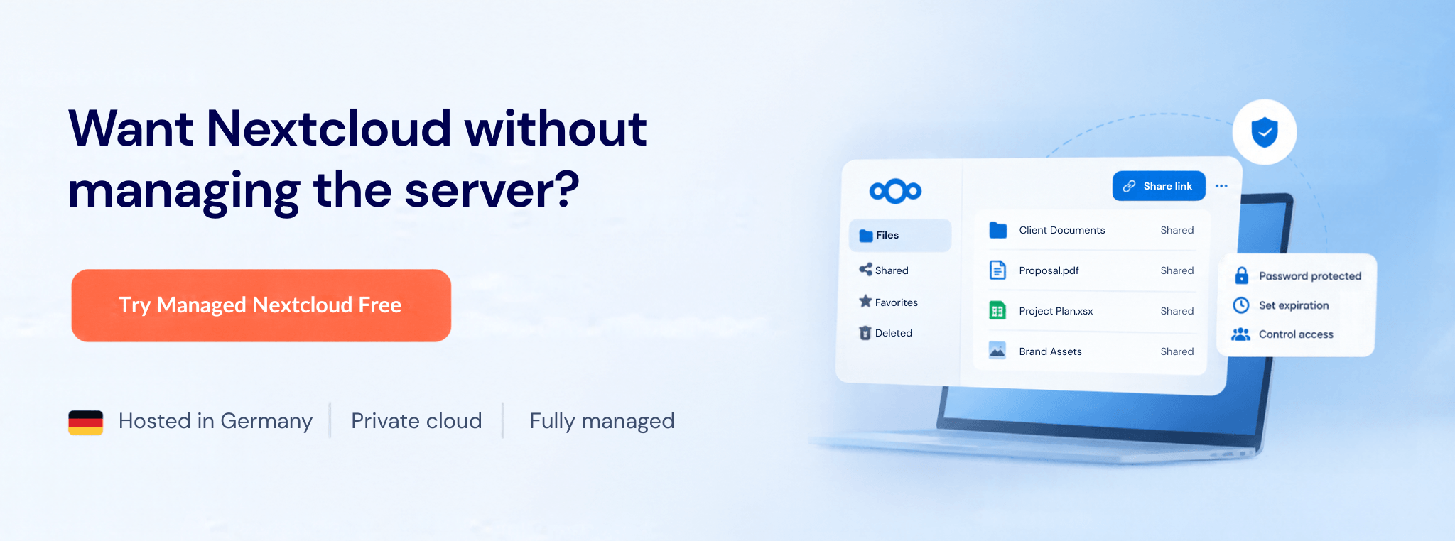 Try managed nextcloud for free