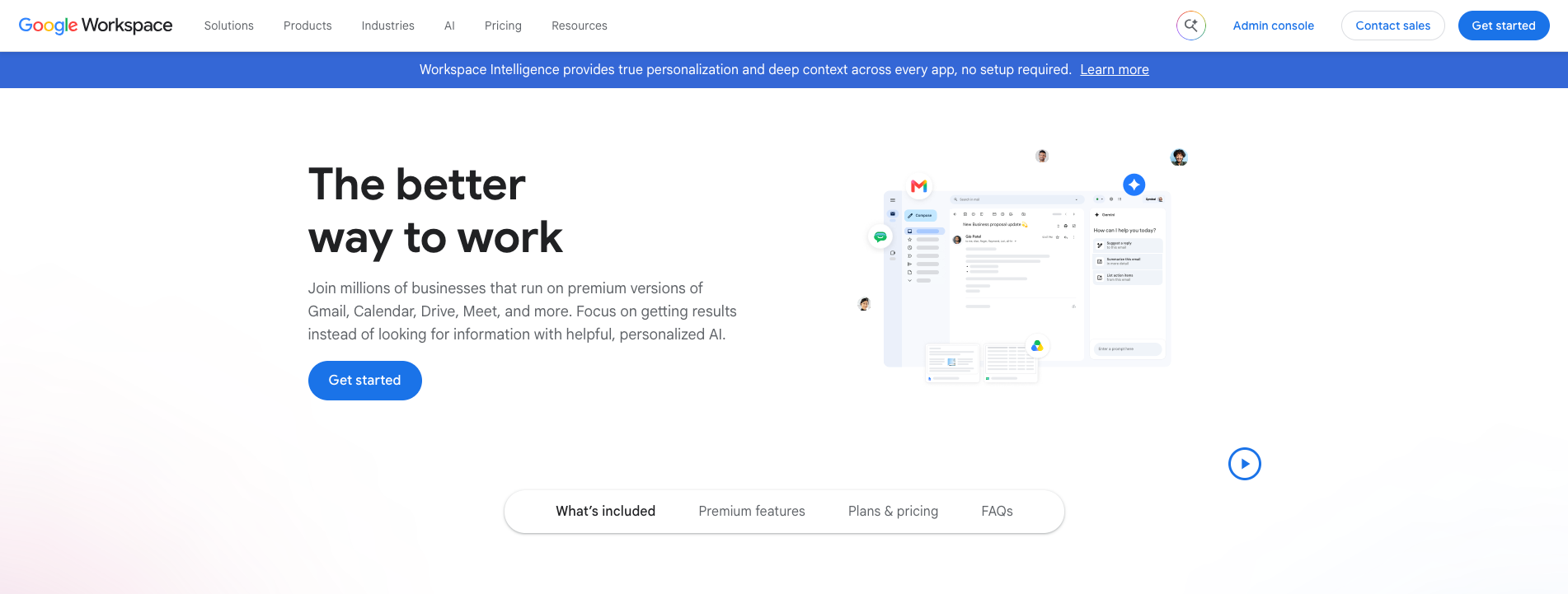 google workspace homepage