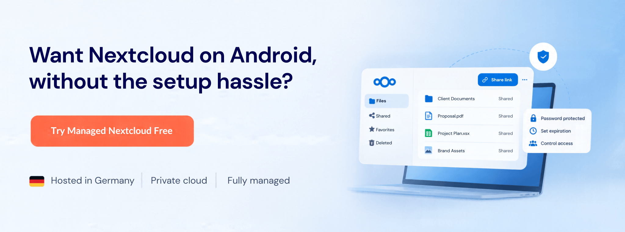 Try managed nextcloud for free