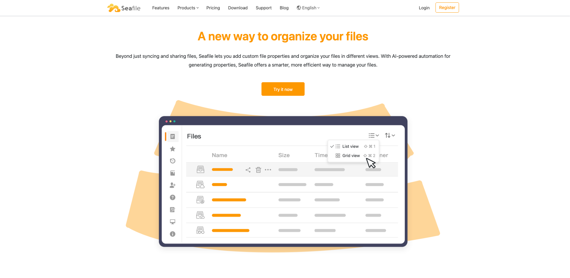 Seafile homepage